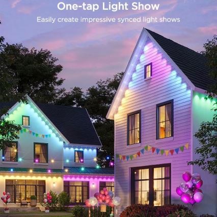 Govee - LED RGBIC virtene ar lejupgaismekļiem 30m Wi-Fi Matter IP67