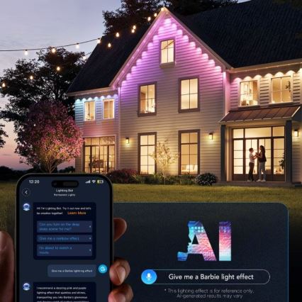 Govee - LED RGBIC virtene ar lejupgaismekļiem 30m Wi-Fi Matter IP67