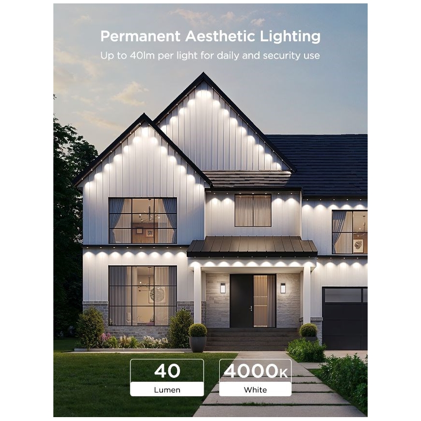 Govee - LED RGBIC virtene ar lejupgaismekļiem 30m Wi-Fi Matter IP67