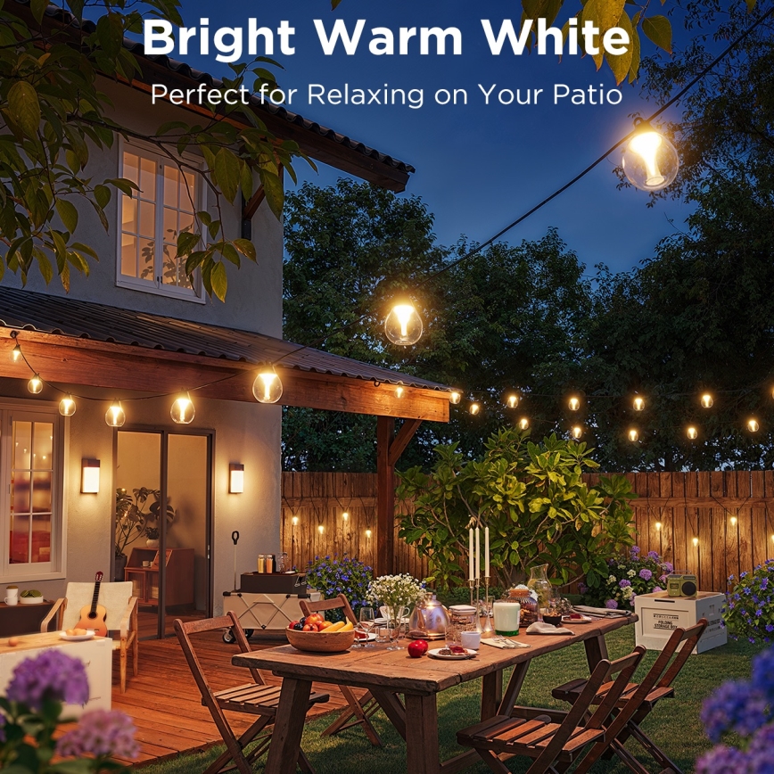 Govee - LED RGBICW Aptumšojama āra dekoratīva virtene LED/24W/230V IP67 2700-6500K Wi-Fi