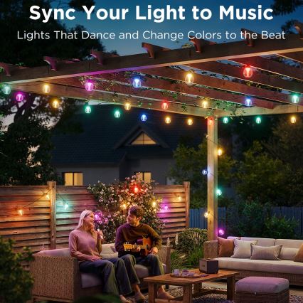 Govee - LED RGBICW Aptumšojama āra dekoratīva virtene LED/24W/230V IP67 2700-6500K Wi-Fi
