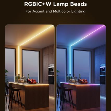 Govee - LED RGBICW Aptumšojama josla COB 3780 diodes 3m Wi-Fi Matter