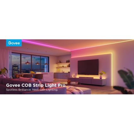Govee - LED RGBICW Aptumšojama josla COB 3780 diodes 3m Wi-Fi Matter