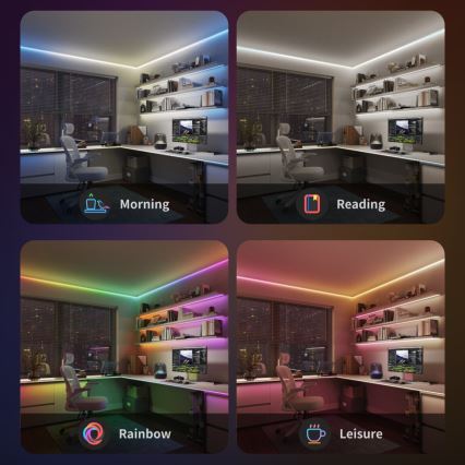 Govee - LED RGBICW Aptumšojama josla COB 3780 diodes 3m Wi-Fi Matter