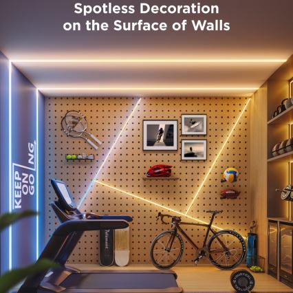 Govee - LED RGBICW Aptumšojama josla COB 3780 diodes 3m Wi-Fi Matter
