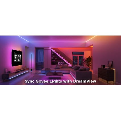 Govee - LED RGBICW Aptumšojama josla COB 3780 diodes 3m Wi-Fi Matter