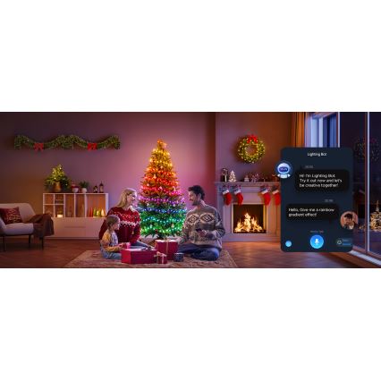 Govee - LED RGBICW Āra Ziemassvētku virtene 2700-6500K 20m Wi-Fi Matter IP66