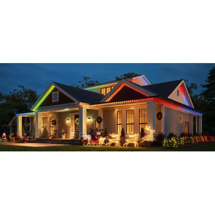 Govee - LED RGBICW Āra Ziemassvētku virtene 2700-6500K 20m Wi-Fi Matter IP66