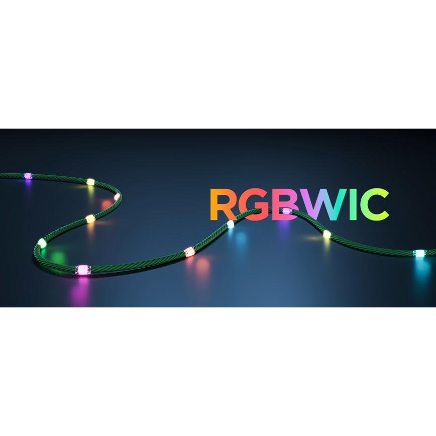 Govee - LED RGBICW Āra Ziemassvētku virtene 2700-6500K 20m Wi-Fi Matter IP66