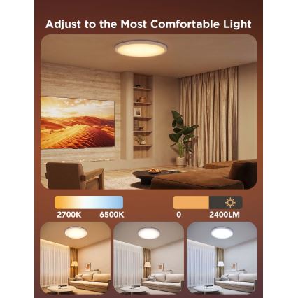 Govee - LED RGBICWW Regulējams griestu gaismeklis LED/29W/230V Ø 30 cm matēts Wi-Fi