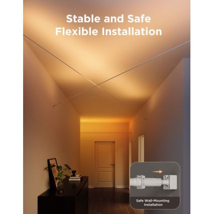 Govee - LED RGBICWW karājamā LED lente, 36W/24V, 4m, Skyline Matter, Wi-Fi