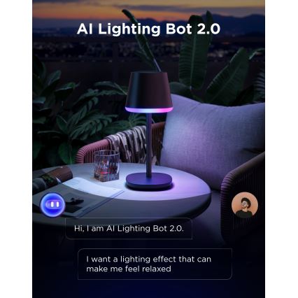 Govee - LED RGBICWW Regulējama galda lampa CLASSIC MATTER LED/10W/5V 4800mAh Wi-Fi