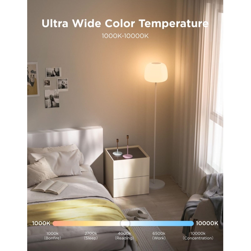 Govee - LED RGBICWW regulējama stāvlampa LANTERN MATTER LED/24W/230V Wi-Fi 160 cm