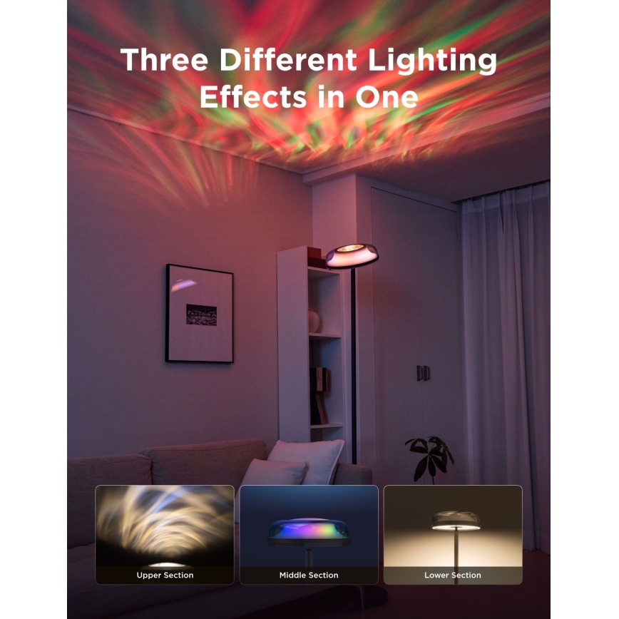 Govee - LED RGBICWW regulējama stāvlampa UPLIGHTER MATTER LED/24W/230V Wi‑Fi