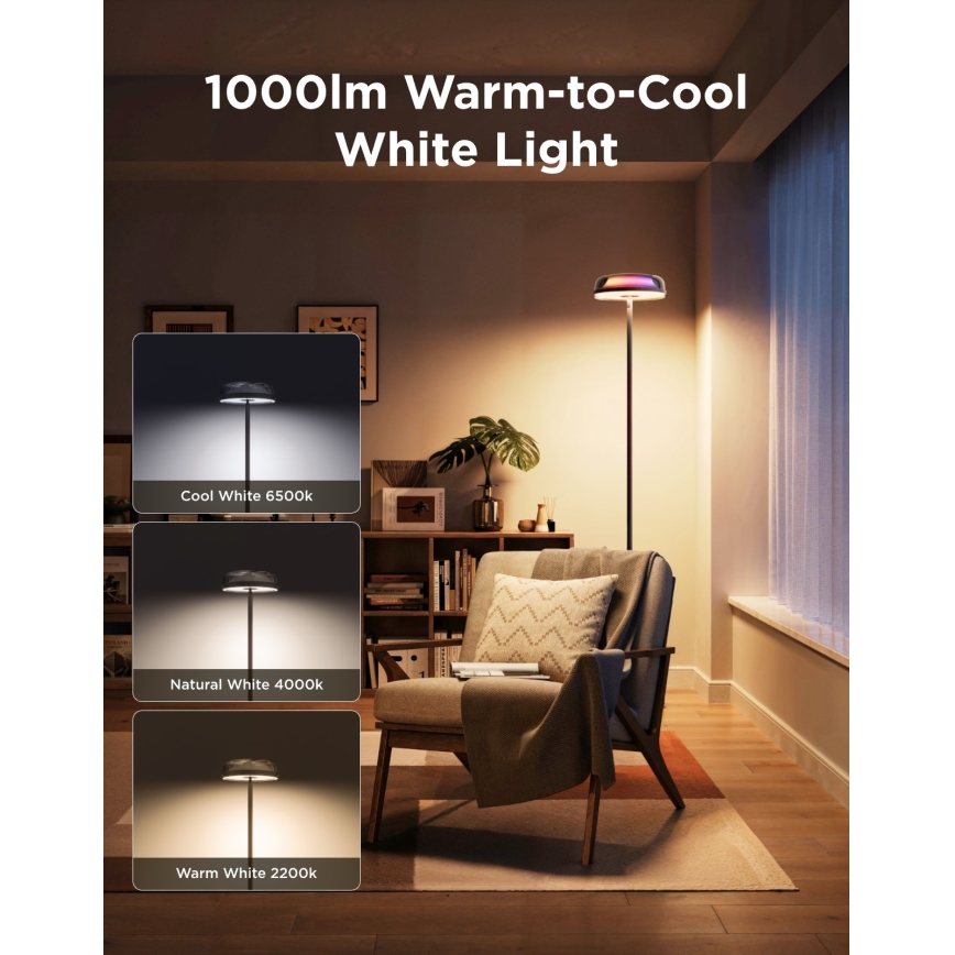 Govee - LED RGBICWW regulējama stāvlampa UPLIGHTER MATTER LED/24W/230V Wi‑Fi