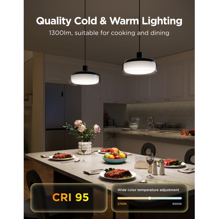 Govee - LED RGBICWW regulējama lustra uz troses LED/21W/230V Matter Wi‑Fi