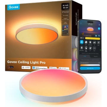 Govee - LED RGBICWW Regulējams griestu gaismeklis LED/55W/230V Ø 46 cm Matter Wi-Fi