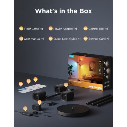 Govee - LED RGBICWW stāvlampa ar regulējamu spilgtumu TREE MATTER LED/48W/230V Wi-Fi