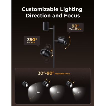 Govee - LED RGBICWW stāvlampa ar regulējamu spilgtumu TREE MATTER LED/48W/230V Wi-Fi