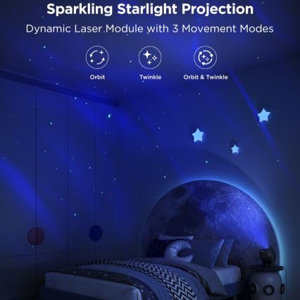 Govee - LED RGBW Galaxy Lampa Projector Pro Wi-Fi Matter