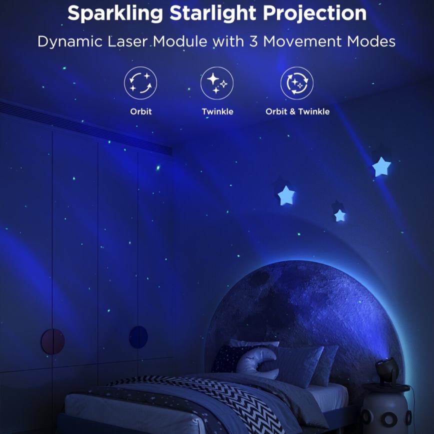 Govee - LED RGBW Galaxy Lampa Projector Pro Wi-Fi Matter