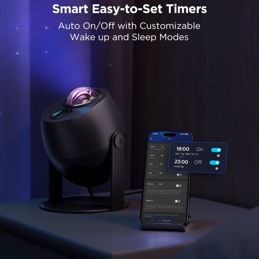 Govee - LED RGBW Galaxy Lampa Projector Pro Wi-Fi Matter