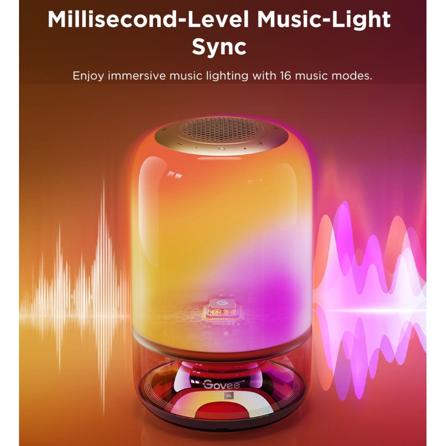 Govee - LED RGBW regulējama galda lampa ar skaļruni LED/36W/12V Wi-Fi