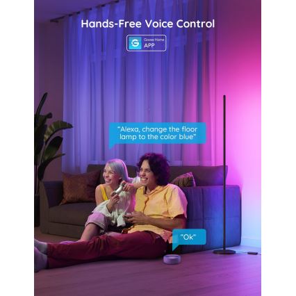 Govee - LED RGBW stāvošā lampa ar regulējamu spilgtumu LITE MATTER LED/24W/230V Wi‑Fi 36 cm