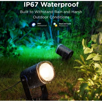 Govee - KOMPLEKTS 2x LED RGBWW Aptumšojams prožektors LED/12W/230V IP67 2700-6500K Wi-Fi