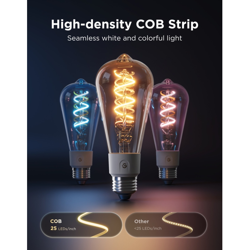 Govee - LED RGBWW Dimējama spuldze Smart MATTER ST64 E27/5W/230V 2700-6500K Wi-Fi