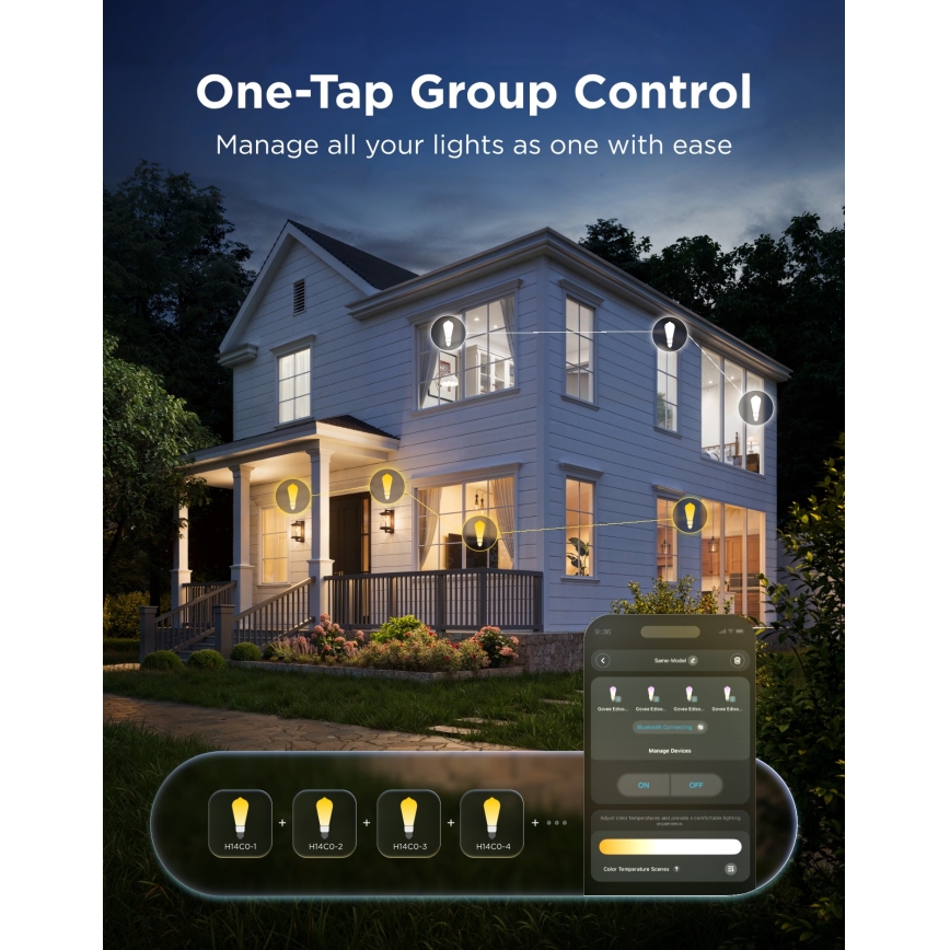 Govee - LED RGBWW Dimējama spuldze Smart MATTER ST64 E27/5W/230V 2700-6500K Wi-Fi