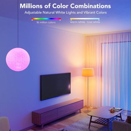 Govee - LED RGBWW Aptumšojama spuldze Smart MATTER E27/9W/230V 2700-6500K Wi-Fi