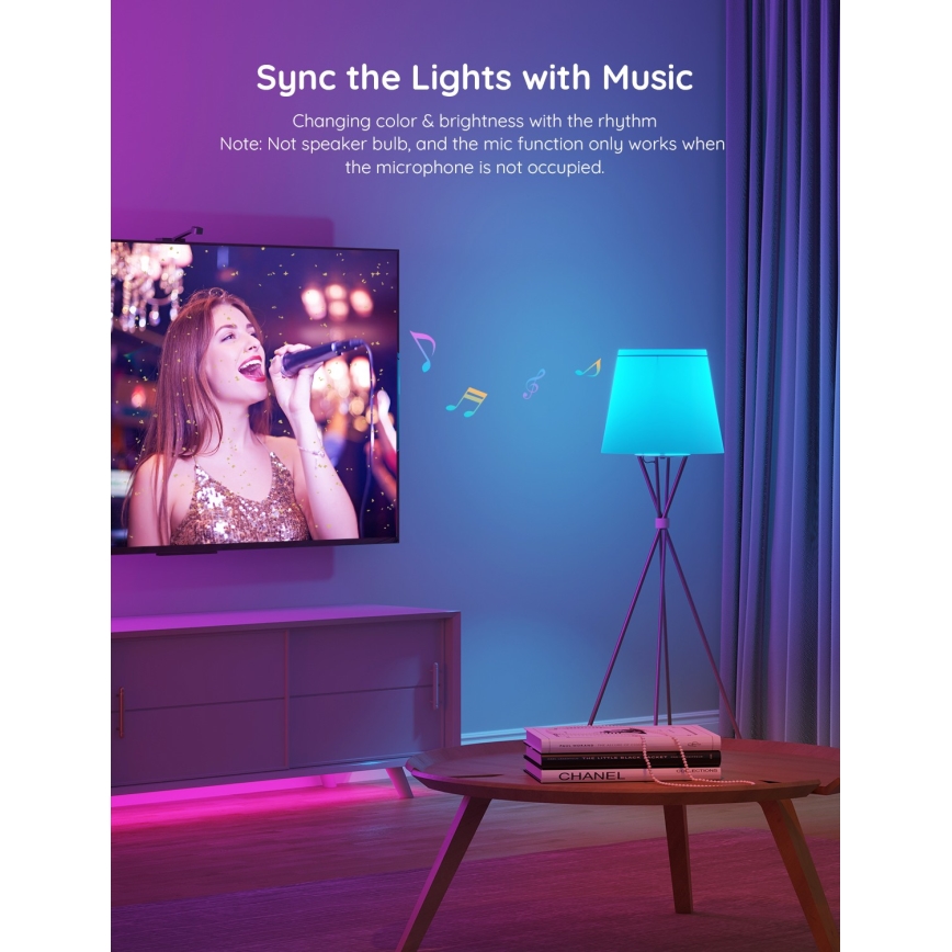 Govee - LED RGBWW Aptumšojama spuldze Smart MATTER E27/9W/230V 2700-6500K Wi-Fi