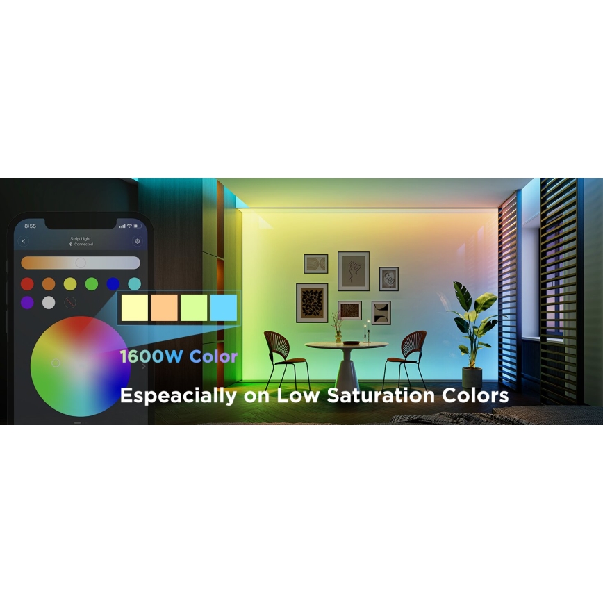 Govee - LED RGBWWIC Aptumšojama josla Strip Light 2 Pro 5m Wi-Fi Matter