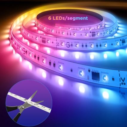 Govee - LED RGBWWIC Aptumšojama paplašinājums josla Strip Light 2 Pro 1m Wi-Fi Matter
