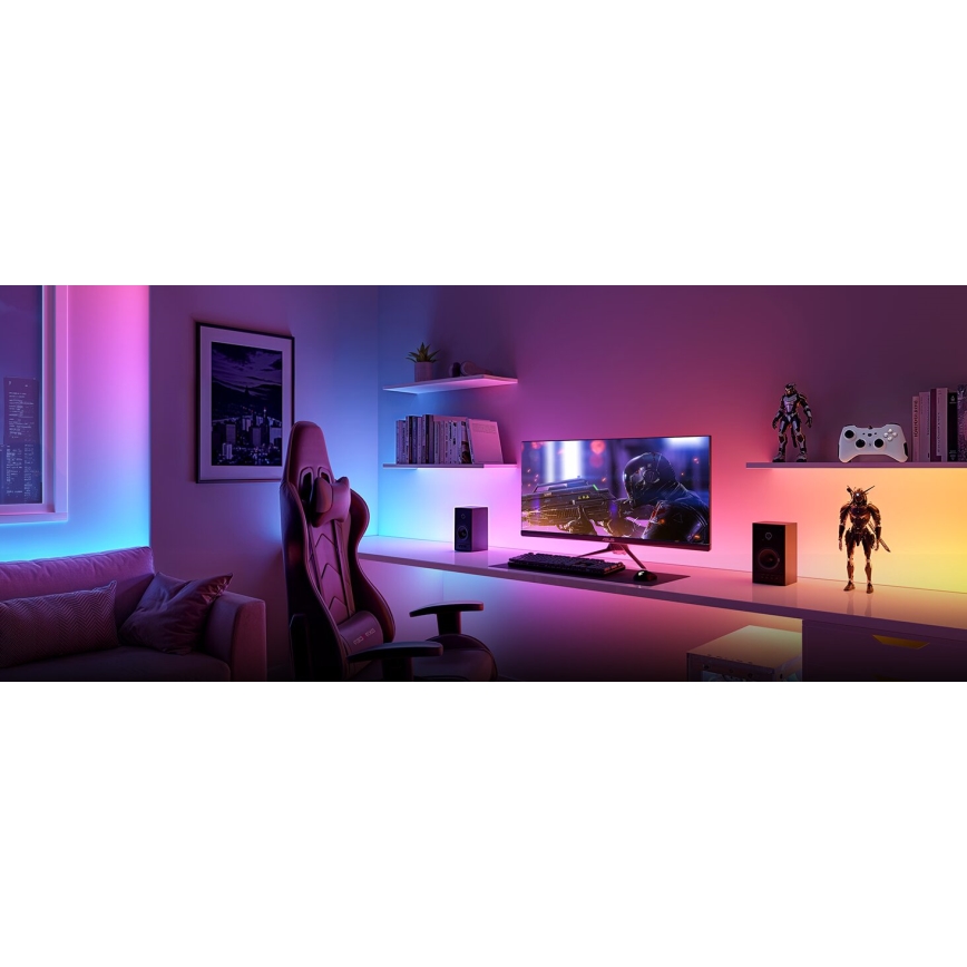 Govee - LED RGBWWIC Aptumšojama paplašinājums josla Strip Light 2 Pro 1m Wi-Fi Matter