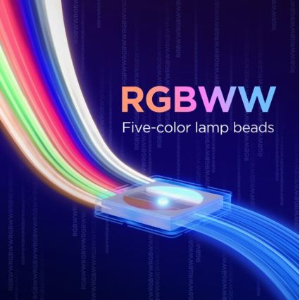 Govee - LED RGBWWIC Aptumšojama paplašinājums josla Strip Light 2 Pro 1m Wi-Fi Matter