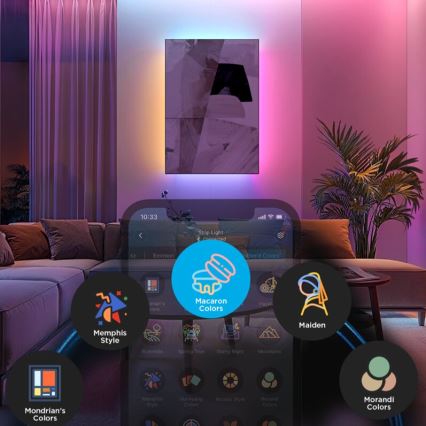 Govee - LED RGBWWIC Aptumšojama paplašinājums josla Strip Light 2 Pro 1m Wi-Fi Matter