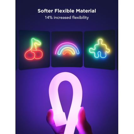 Govee - Neon 2 MATTER elastīga LED lente 3m RGBIC Wi-Fi