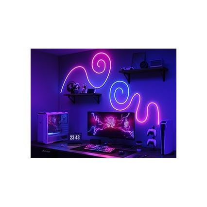 Govee - Neon 2 MATTER salokāma LED josla 5m RGBIC Wi-Fi IP67