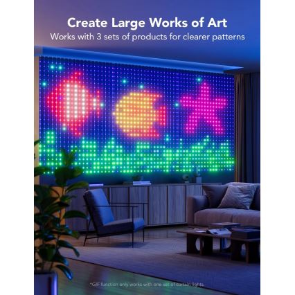 Govee - RGBIC Curtain Lampa 520 LED 1,5x2m Wi-Fi IP65