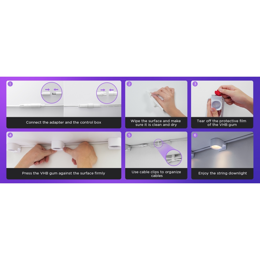 Govee - RGBIC LED Aukla Downlights 5m Wi-Fi