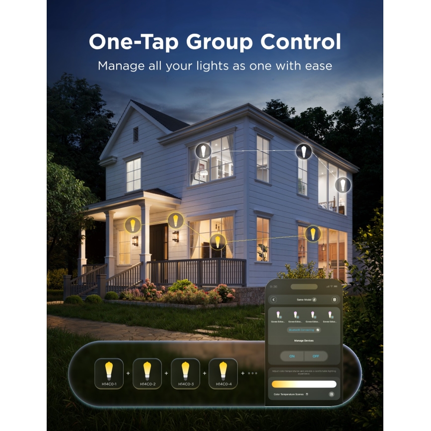 Govee - Komplekts 2x LED RGBWW dimmējama spuldze Smart MATTER ST64 E27/5W/230V 2700-6500K Wi-Fi
