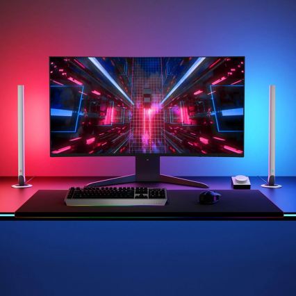 Govee - komplekts 2x Smart Gaming Wi-Fi LED RGBIC paneļi + Smart Dual balta + tālvadības pults