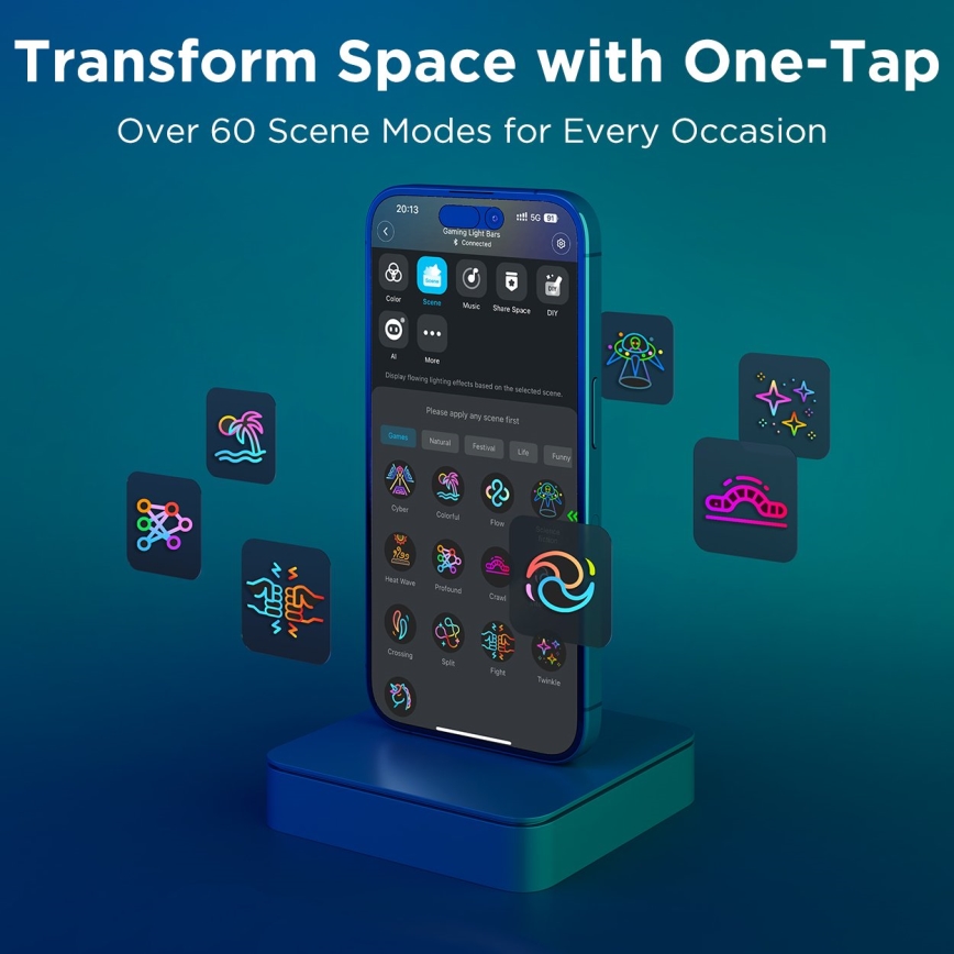 Govee - Smart RGBIC Gaming Pro gaismas paneļi Matter Wi-Fi