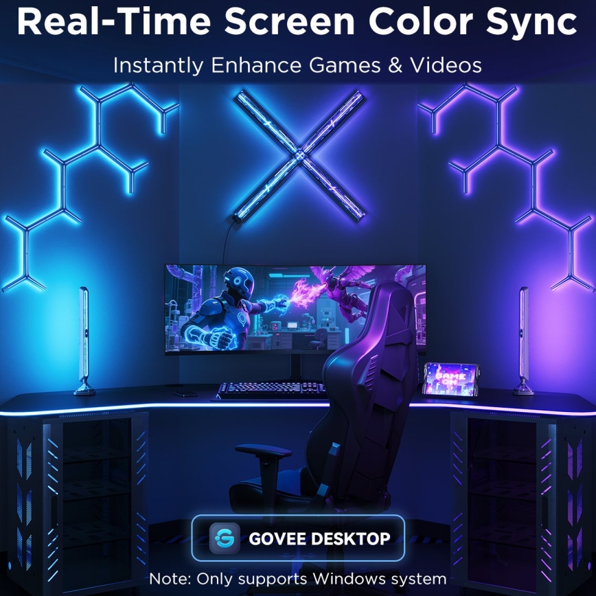 Govee - Smart RGBIC Gaming Pro gaismas paneļi Matter Wi-Fi