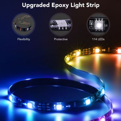 Govee - TV 40-50 SMART LED fona apgaismojums RGBIC Wi-Fi