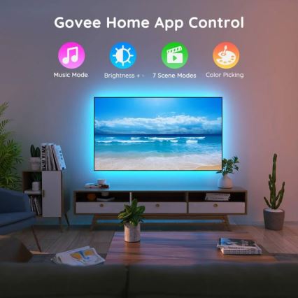 Govee - TV 46-60" SMART LED aizmugurējais apgaismojums RGB + tālvadības pults