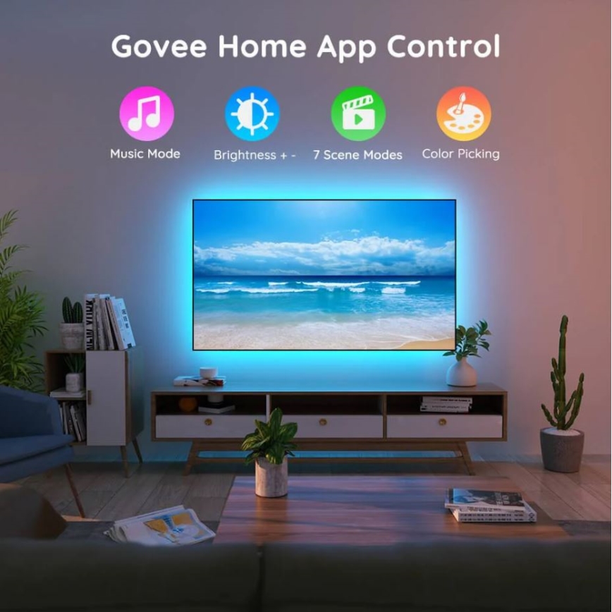 Govee - TV 46-60" SMART LED aizmugurējais apgaismojums RGB + tālvadības pults