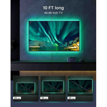 Govee - TV 46-60 SMART RGB LED aizmugures apgaismojums ar tālvadības pulti